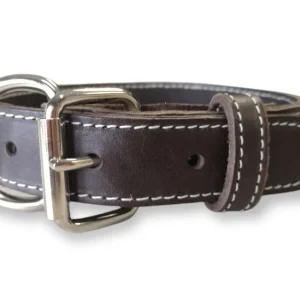 ARIZONA Collier Cuir Double 1x22" Brun