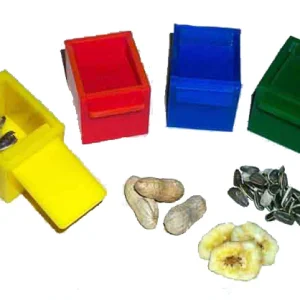 *FUNMAX Jouet Oiseaux Cubes de Couleurs 1.75" x4