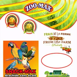 ZOO-MAX Snack-Max Gâteries Oiseaux Arachides Sans Écale 325g