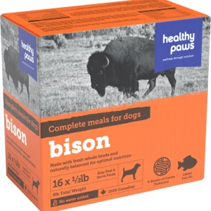 Healthy Paws - Bison - Nourriture Crue Congelée pour Chiens