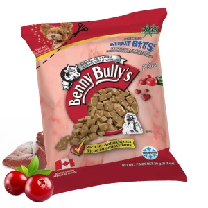 Benny Bully's - Mini Bouchées de Foie de Boeuf et Canneberges - Gâteries Lyophilisées pour Chiens