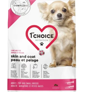 1st Choice - Chien Miniature et Petite Race, Peau & Pelage Agneau et Poisson - Nourriture Sèche pour Chiens
