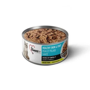 1st Choice - Chat Santé Peau & Pelage Pâté de Poisson - Nourriture Humide Sans Grains pour Chats