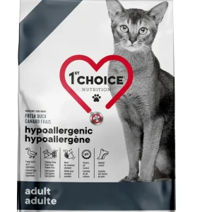 1st Choice - Chat Hypoallergène Canard - Nourriture Sèche Sans Grains pour Chats