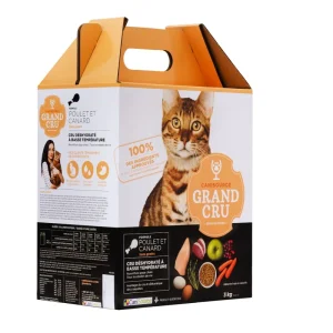 Canisource Grand Cru - Chat Poulet et Canard - Nourriture Sèche Déshydratée Sans Grains pour Chats