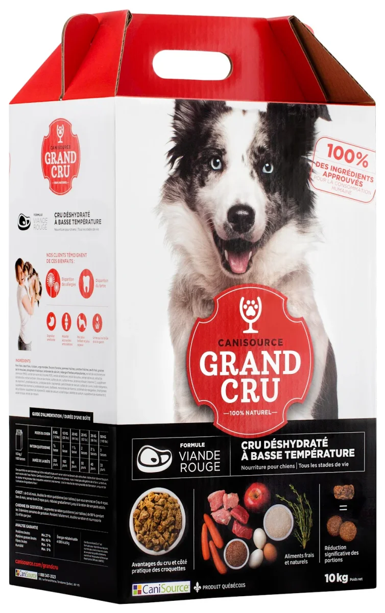 Canisource Grand Cru - Chien Viande Rouge - Nourriture Sèche Déshydratée pour Chiens