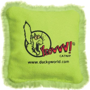 Ducky World - Oreillers Verts - Jouet d'Herbe à Chat, Paquet de 6