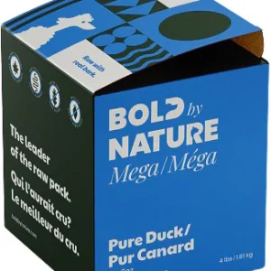 Bold By Nature - Méga Pur Canard - Nourriture Crue Congelée pour Chiens