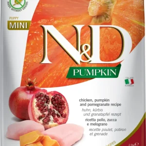 Farmina N&D Citrouille - Chiot Petite Race Poule et Grenade - Nourriture Sèche Sans Grains pour Chien