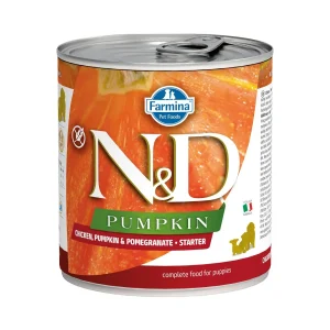 Farmina N&D Citrouille - (Départ) Chiot Poulet et Grenade - Nourriture Humide Sans Grains pour Chiens