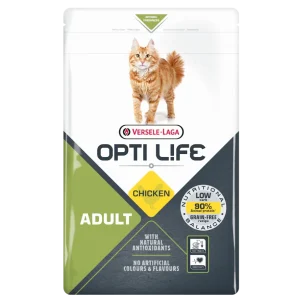 Opti Life - Chat Adulte Poulet - Nourriture Sèche pour Chats
