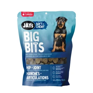 Jay's Big Bits - Hanches et Articulations - Gâteries Tendres pour Chiens