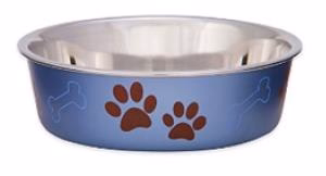 LOVING PETS BELLA Chien Bol Bleu Métallique M