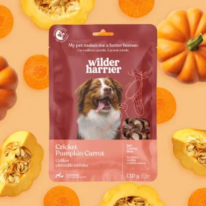 Wilder Harrier - Citrouille et Carottes - Gâteries Tendres à Base de Grillons pour Chiens