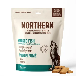 Nothern Biscuit - Poisson Fumé et Bleuets - Biscuits Sans Blé pour Chiens