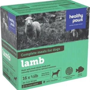 Healthy Paws - Agneau - Nourriture Crue Congelée pour Chiens