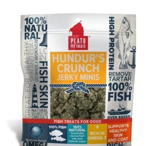 Plato Hundur's Crunch - Mini Morceaux de Peau de Morue - Gâteries Naturelles pour Chiens