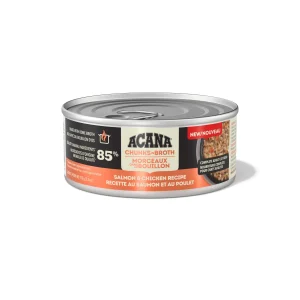 Acana - Chat Saumon et Poulet, Morceaux dans le Bouillon - Nourriture Humide pour Chats