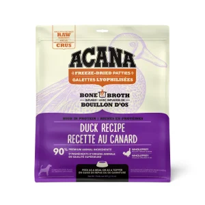 Acana - Chien Galettes Lyophilisées au Canard  - Nourriture Proteinée Sans Grains pour Chiens