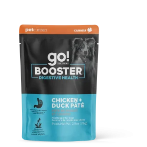 Petcurean Go! Solutions Booster - Chien Santé Digestive, Pâté de Poulet et Canard - Garniture de Moulée pour Chiens