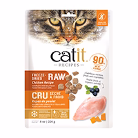 Catit - Chien Poulet avec Fruits et Légumes - Garniture ou Nourriture Sèche Lyophilisée Sans Grains pour Chats