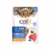 Catit - Chien Thon et Poulet avec Fruits et Légumes - Garniture ou Nourriture Sèche Lyophilisée Sans Grains pour Chats