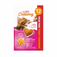 Catit Creamy - Poulet et Crevette avec Taurine - Gâteries à Lécher Sans Grains pour Chats
