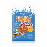Catit Nibbly - Wraps au Poulet et Poisson - Gâteries Sans Grains pour Chats