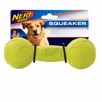 Nerf Dog - Haltère avec Couineur 17.8 cm - Jouet à Lancer et à Rapporter pour Chiens