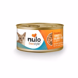 Nulo Freestyle - Chat & Chaton Dinde et Flétan Éffilochés en Sauce - Nourriture Humide Sans Grains pour Chats