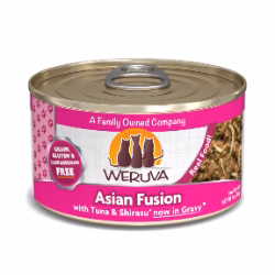 Weruva - Chat "Asian Fusion" Thon et Shirasu en Sauce - Nourriture Humide Sans Grains pour Chats