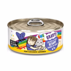 Weruva Best Fido Friend Oh My Gravy! - Chat "Be Happy" Poulet et Boeuf en Sauce - Nourriture Humide Sans Grains pour Chats