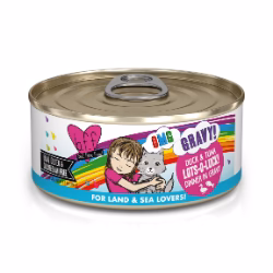 Weruva Best Fido Friend Oh My Gravy! - Chat "Lots-O-Luck!" Canard et Thon en Sauce - Nourriture Humide Sans Grains pour Chats